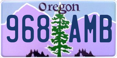 OR license plate 968AMB