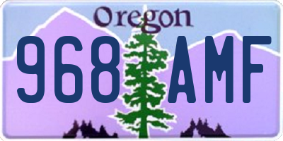 OR license plate 968AMF