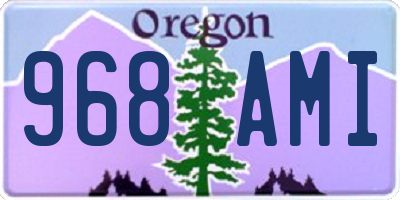 OR license plate 968AMI