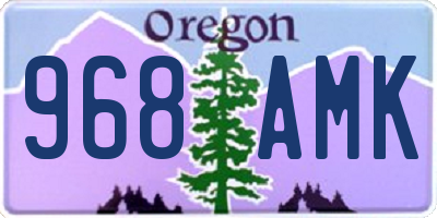 OR license plate 968AMK