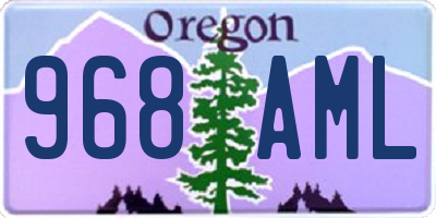 OR license plate 968AML