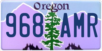 OR license plate 968AMR