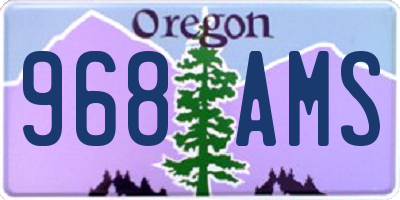 OR license plate 968AMS