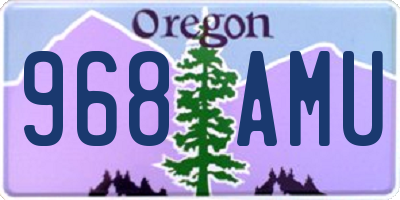 OR license plate 968AMU