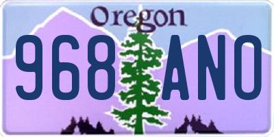 OR license plate 968ANO