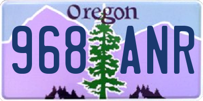 OR license plate 968ANR
