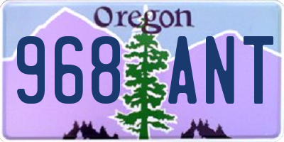 OR license plate 968ANT