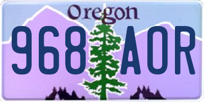 OR license plate 968AOR