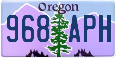 OR license plate 968APH