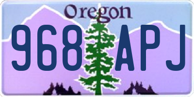 OR license plate 968APJ