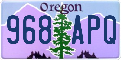OR license plate 968APQ