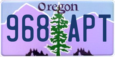 OR license plate 968APT