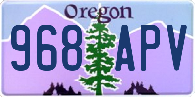 OR license plate 968APV