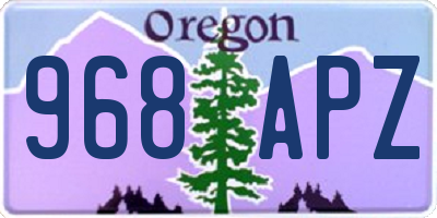 OR license plate 968APZ