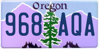 OR license plate 968AQA