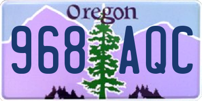 OR license plate 968AQC