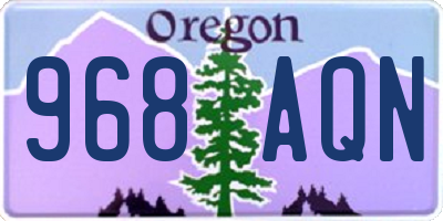 OR license plate 968AQN