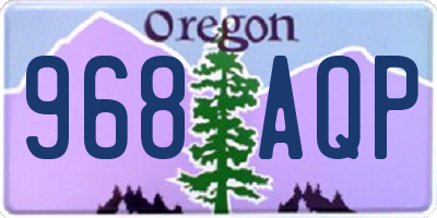 OR license plate 968AQP