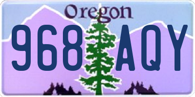 OR license plate 968AQY