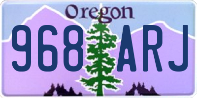 OR license plate 968ARJ