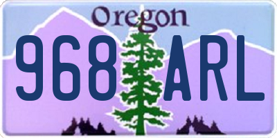OR license plate 968ARL