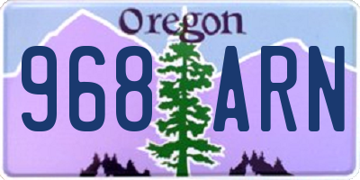 OR license plate 968ARN