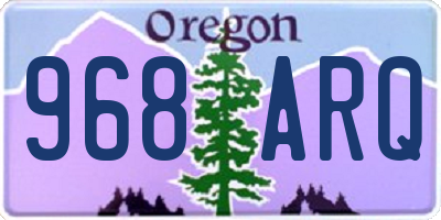 OR license plate 968ARQ