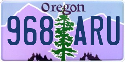 OR license plate 968ARU