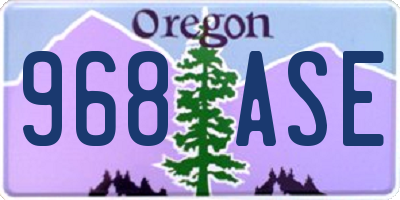OR license plate 968ASE