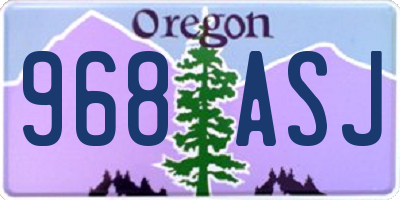 OR license plate 968ASJ