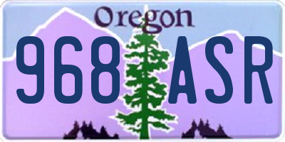 OR license plate 968ASR