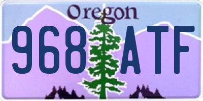 OR license plate 968ATF