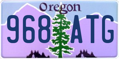 OR license plate 968ATG