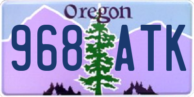 OR license plate 968ATK