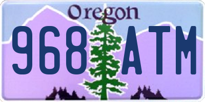 OR license plate 968ATM