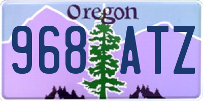 OR license plate 968ATZ