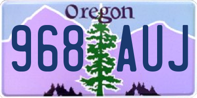 OR license plate 968AUJ