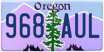 OR license plate 968AUL