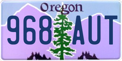 OR license plate 968AUT