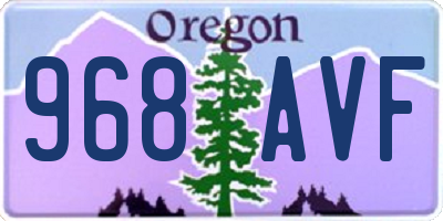 OR license plate 968AVF