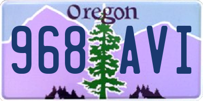 OR license plate 968AVI