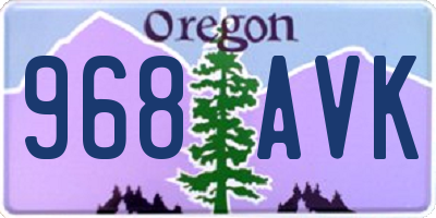OR license plate 968AVK