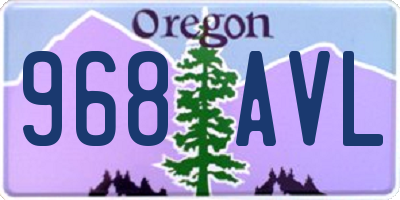 OR license plate 968AVL