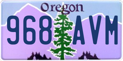 OR license plate 968AVM