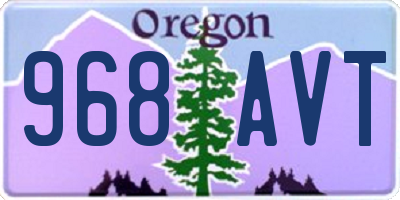 OR license plate 968AVT