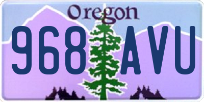OR license plate 968AVU