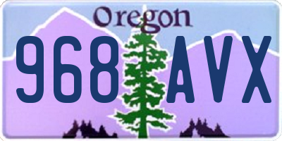 OR license plate 968AVX
