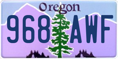 OR license plate 968AWF