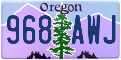 OR license plate 968AWJ