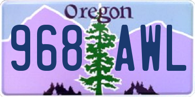 OR license plate 968AWL